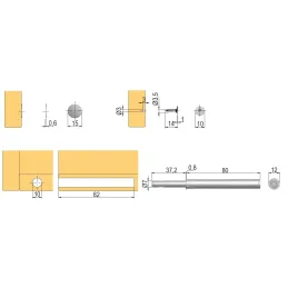Piest s adapterom K-PUSH za otvaranje bez ručki - ekstra jak magnet / Siva