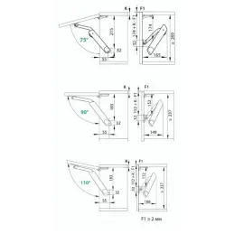 Preklopni mehanizam FREElight / Siva