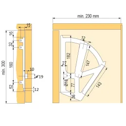 Izvlačni sustav za obuću, dvoredni / Bijeli - par