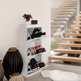 Izvlačni sustav za obuću, dvoredni / Bijeli - par