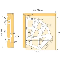 Izvlačni sustav za cipele troredni / Bijeli - par
