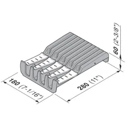 Držač za nože ORGA LINE / Tamno siva