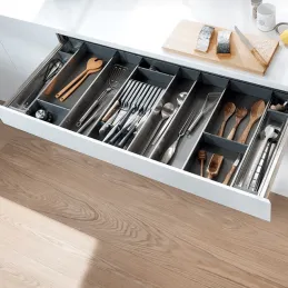 Unutarnja organizacija ladice ORGA LINE / Nehrđajući čelik - set