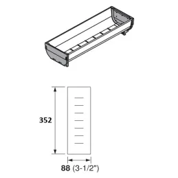 Nerez zdjela 88 x 352 za sustav ORGA LINE / Nerez