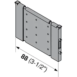 Prijelna pregrada 88 mm za sustav ORGA LINE / Siva