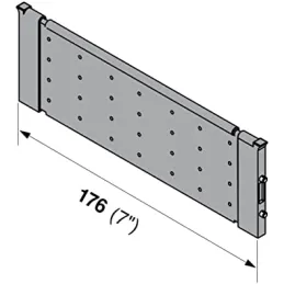 Prijelna pregrada 176 mm za sustav ORGA LINE / Siva