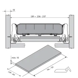Nerezna posuda za boce / Siva