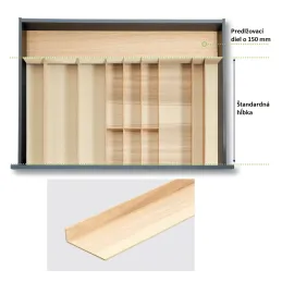 Predlživač dubine za ladicu LiniQ / Svijetli hrast