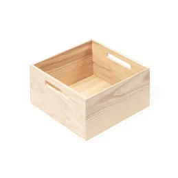 Kvadratna kutija s ručkama za ladicu LiniQ / Svijetli hrast