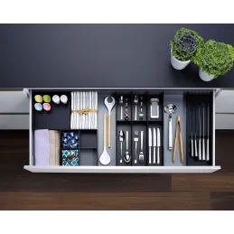 Multifunkcionalni umetak za ladicu LiniQ / Crni jasen