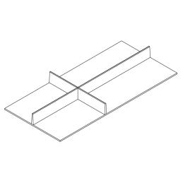 Prijelac za pribor za ladicu LiniQ / Crni jasen