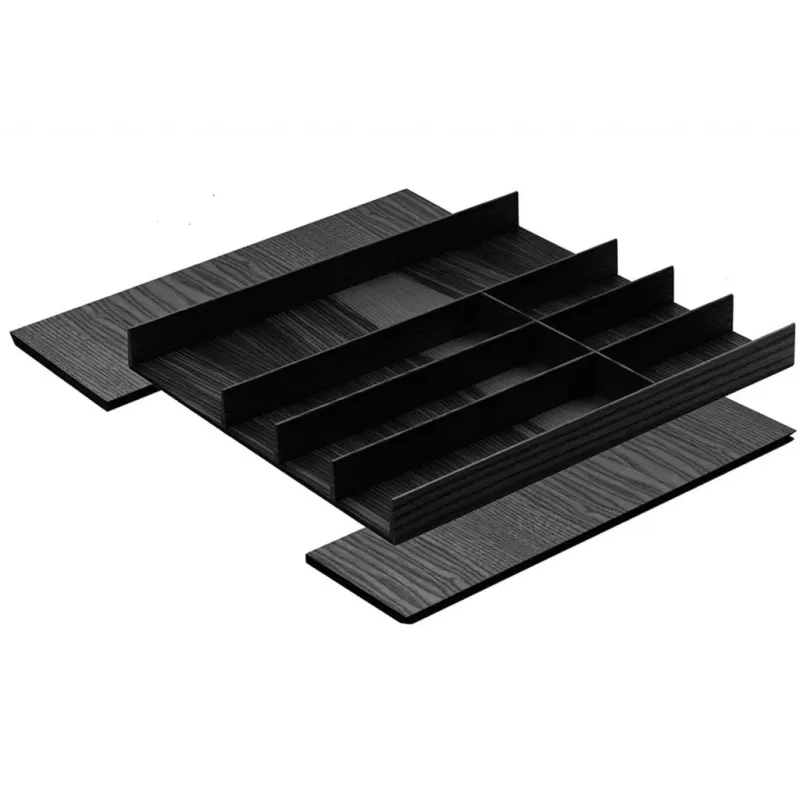 Pribor posuda za ladicu LiniQ 500 - 600 mm / Jasensko Crna