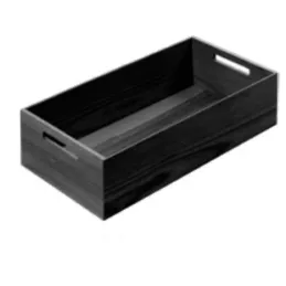 Pravokutna kutija s ručkama za ladicu LiniQ / Crni jasen