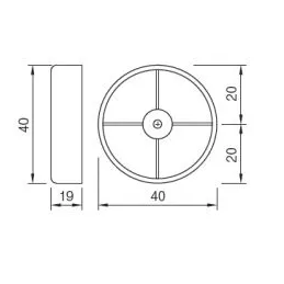Klizač za zavrtanje 19-40mm / Siva