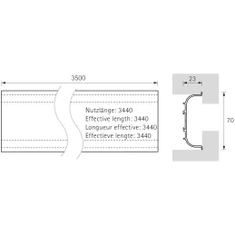 Set završetaka za profil SECRET C - Nehrđajući čelik