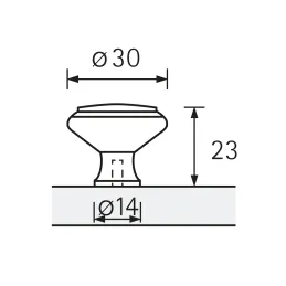 Ručka knopka ASTANA / Antik mesing