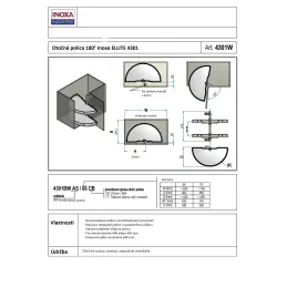 Karusel 180° Inoxa ELLITE 4301BE / Bijela