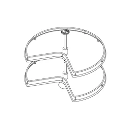 Karusel 270° puno dno / Bijela