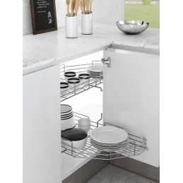 Rotirajuća kutna polica Inoxa EASY / Sjajni krom