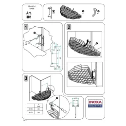 Rotirajuća kutna polica Inoxa EASY / Sjajni krom