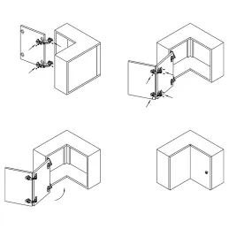 Kutni spojni šarnir 135° za preklopna vrata HETTICH INTERMAT 9930