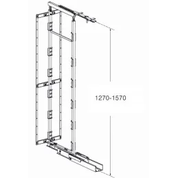 Stalak za hranu KOMFORT 1270 - 1570 mm s ublaživačem / Krom