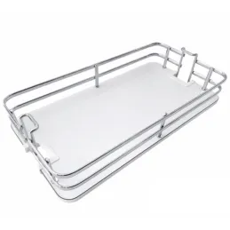 Stalak za hranu ELEGANCE 1270 - 1570 mm s ublaživačem / Krom - bijela