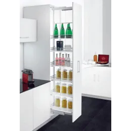 Stalak za hranu ELEGANCE 1270 - 1570 mm s ublaživačem / Krom - bijela