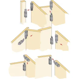 Zavjesna okov MULTICLIP / Crna