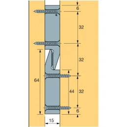 Zavjesna okov MULTICLIP / Crna