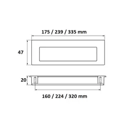 Ugradbena ručka OVIEDO / Crna mat