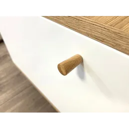 Ručka knopka BERGO / Lakirani hrast