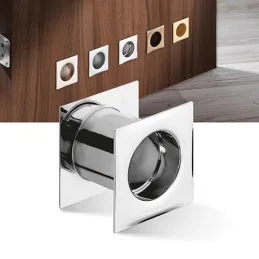 Metalni četvrtasti ventilacijski otvor za vrata 40 mm / Sjajni krom