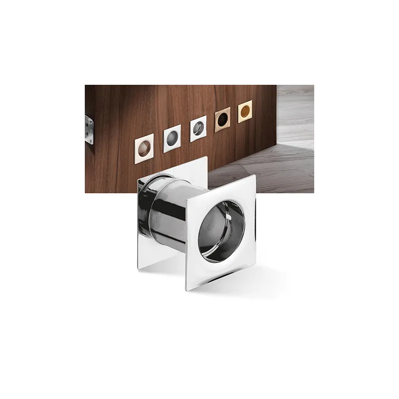 Metalni četvrtasti ventilacijski otvor za vrata 40 mm / Sjajni krom