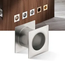 Metalni kvadratni ventilacijski otvor za vrata 40 mm / Matirani nikal