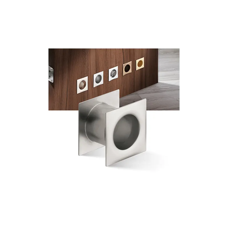 Metalni kvadratni ventilacijski otvor za vrata 40 mm / Matirani nikal