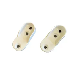 Završetak za ovjesnu šipku - ovalni / bijela mat