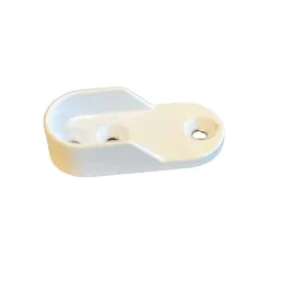 Završetak za ovjesnu šipku - ovalni / bijela mat