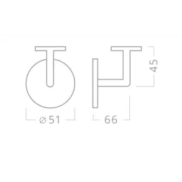 Držač rukohvata za ogradu metalni / Bronca