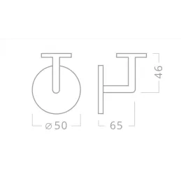 Držač rukohvata za ogradu lakiran / Bijeli