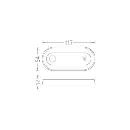 Vrata kukalo s imenom, ovalno / Aluminij