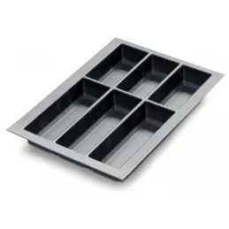 Posuda za pribor STANDARDO s protukliznom površinom / Crni kristal