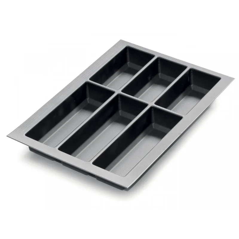 Posuda za pribor STANDARDO s protukliznom površinom / Crni kristal