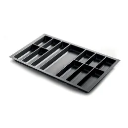 Posuda za pribor STANDARDO s protukliznom površinom / Crni kristal