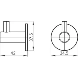 Vješalica MAGDA / Tamno antracit