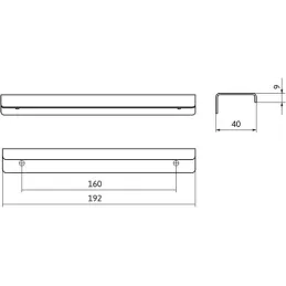 Ručka za rub vrata AEROS / Svijetlo antracit