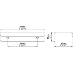 Ručica za rub vrata AEROS / Nehrđajući čelik
