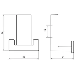 Vješalica SILVIA Mini / Crna mat