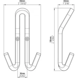 Vješalica PLATON / Crna brušena