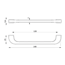Plastična ručkica ATHENA / Matirani krom